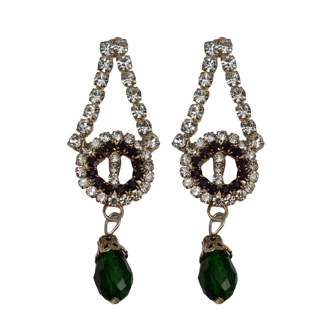 Elegant Pendant Set with Matching Earrings in Silver Tone